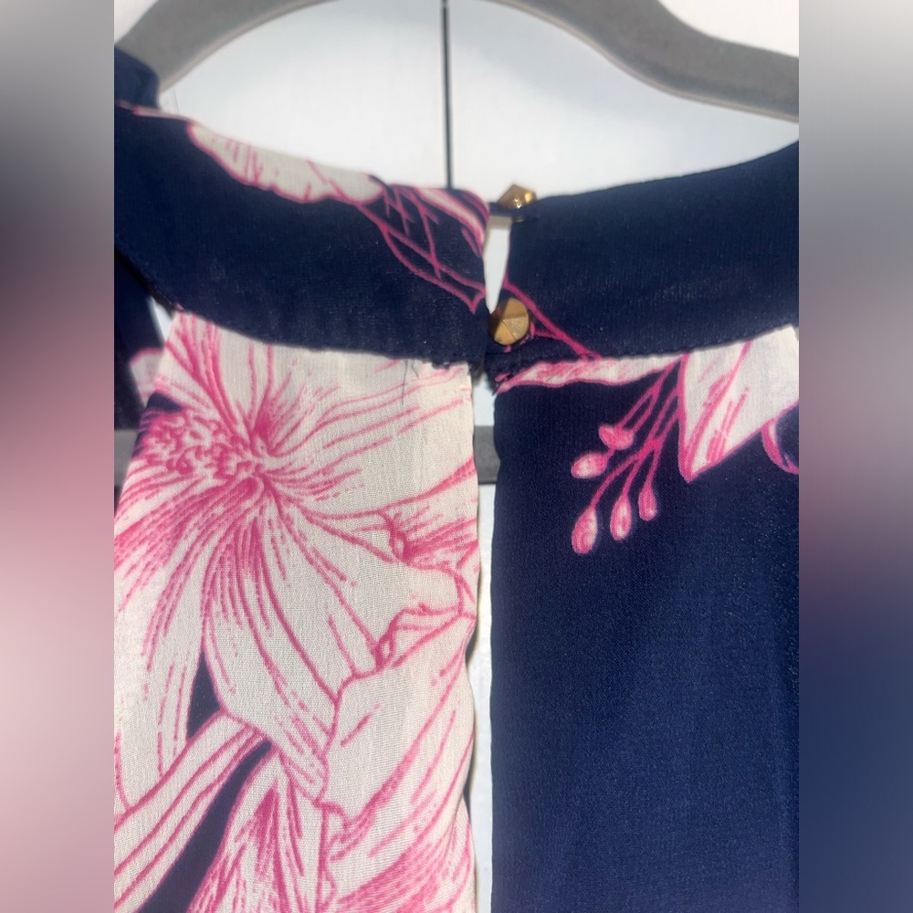 Women Senna Sky Navy Blue Floral Maxi Dress - Small - NWT - Picture 10 of 11